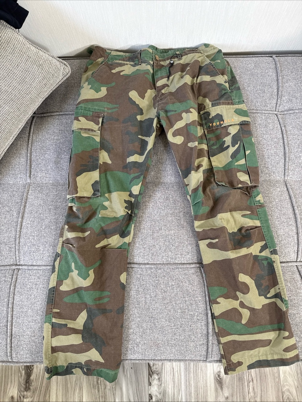 YoungLA Tactical Camouflage Pants Cargo Pockets Men's Size XL 35” x 31”
